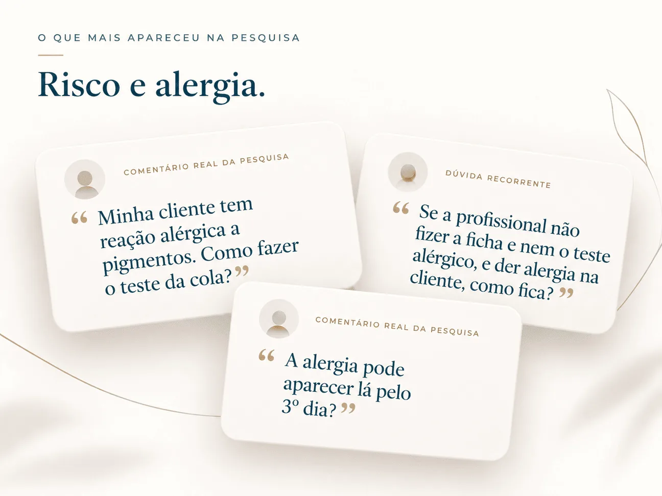 Trechos da pesquisa sobre risco e alergia